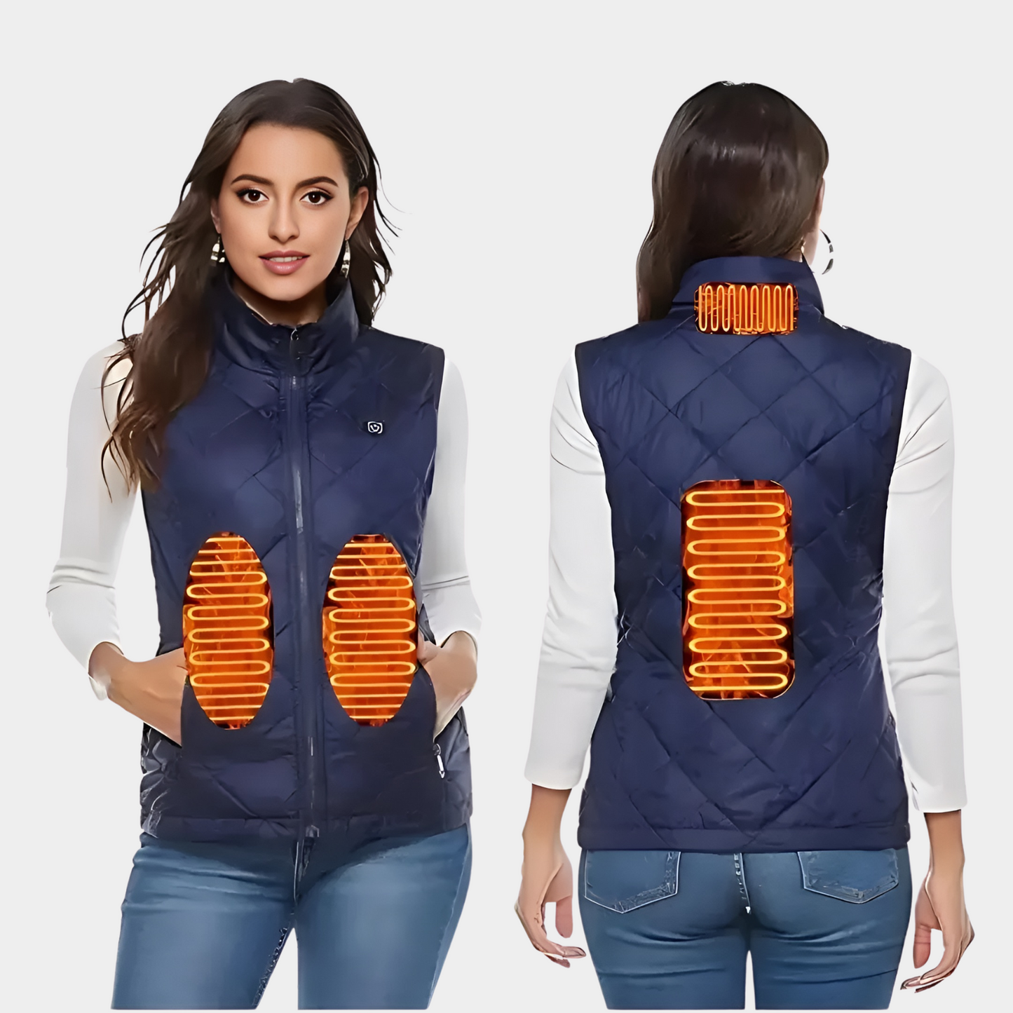 Olvoria | Heated Vest for Women with Dual Control and 9 Heating Zones – Comfort and Warmth for Every Season