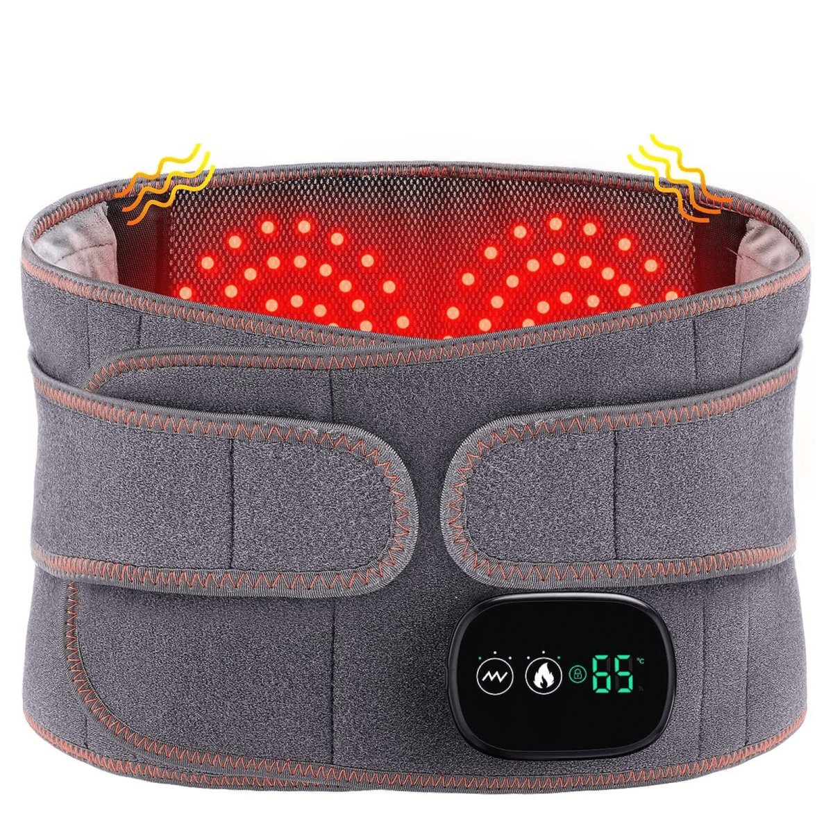 Olvoria | Heating Lower Back Support Band with Massage Function – Wireless and Adjustable Heat