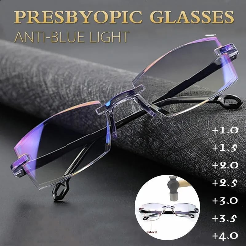 Olvoria | High Hardness Anti-Blue Progressive Distance and Near Range Dual-Use Reading Glasses