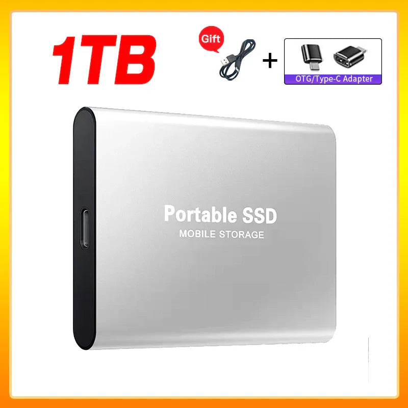 Olvoria | High-Speed External Solid State Drive 1TB Portable External Hard Drive SSD 2TB External Hard Drive SSD Hard Drive For Laptop Mac