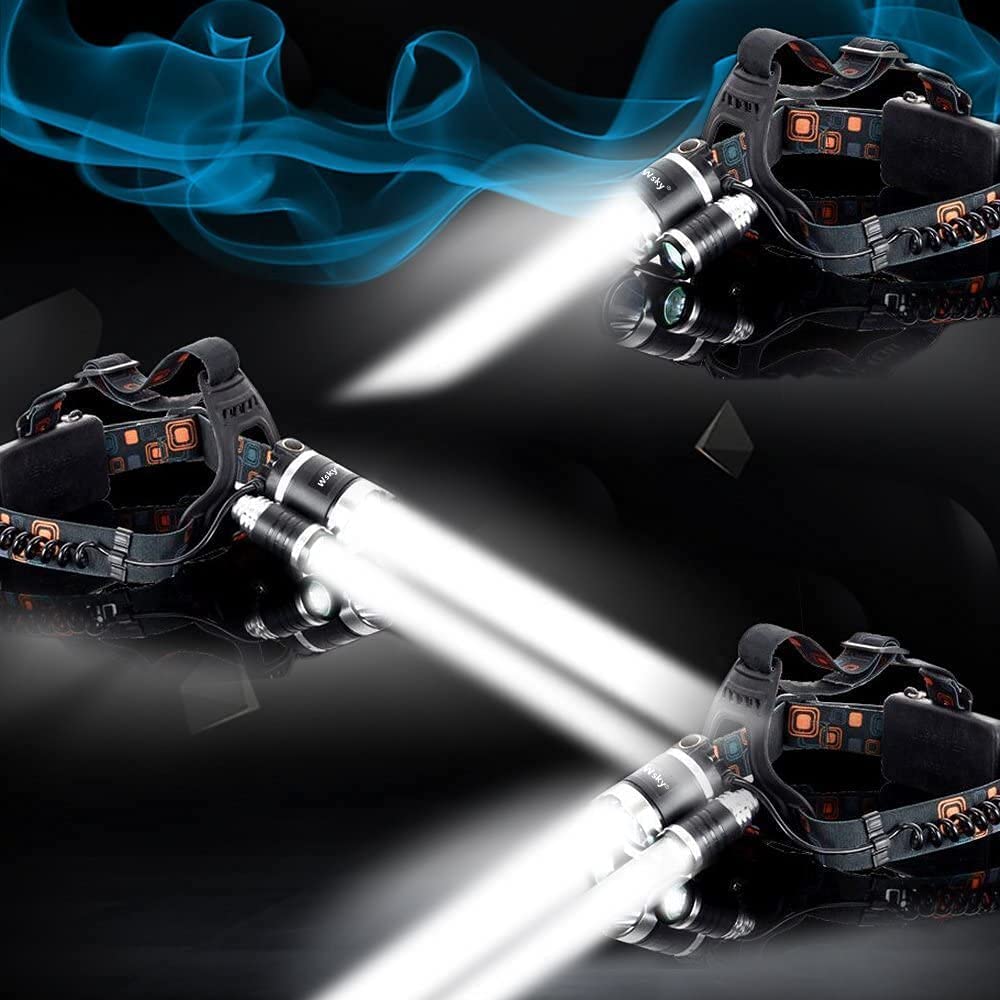 Olvoria | Hqdz-Td 20000 Lumen Rechargeable Headlamp - Waterproof, Adjustable Light for Outdoors, Hunting, Camping