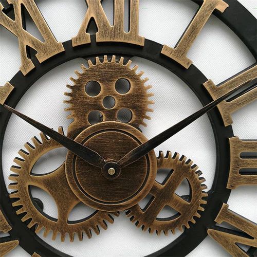 Olvoria | Industrial Wall Clock | Vintage Mechanical Design
