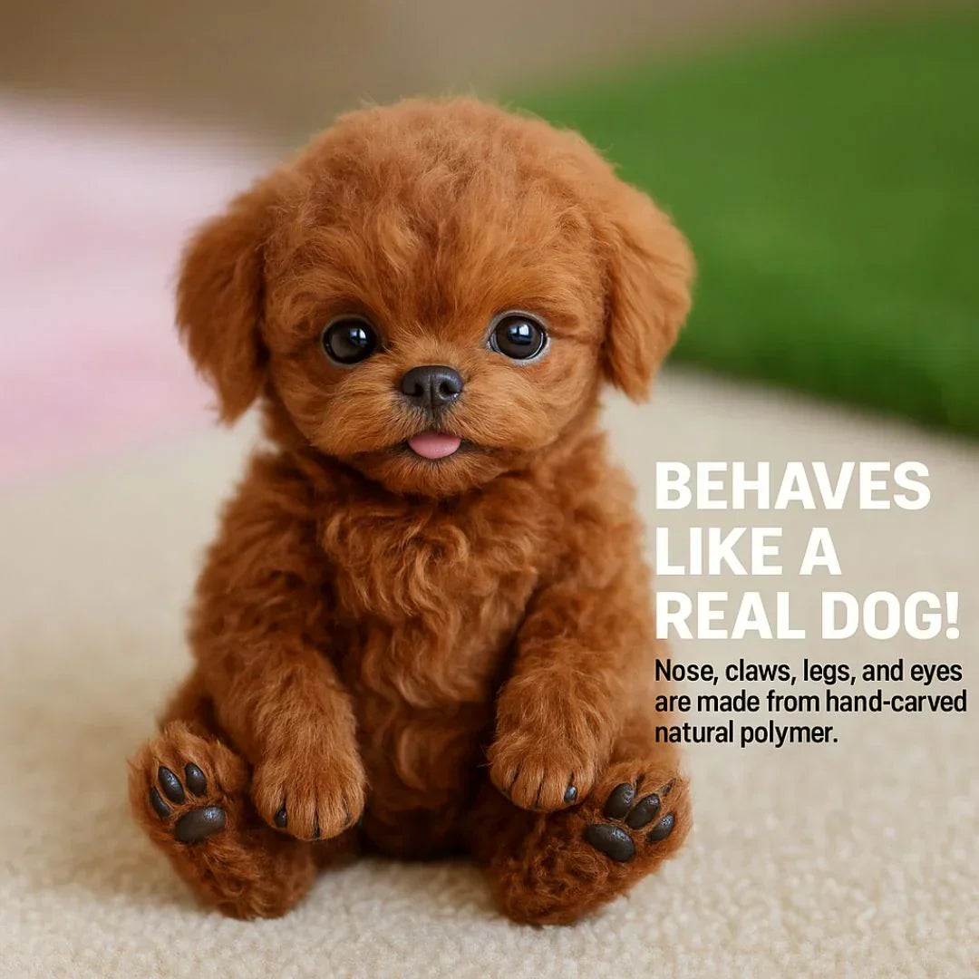 Olvoria | Interactive Plush Puppy - Realistic Stuffed Animal for Children and Adults with Movements and Sounds