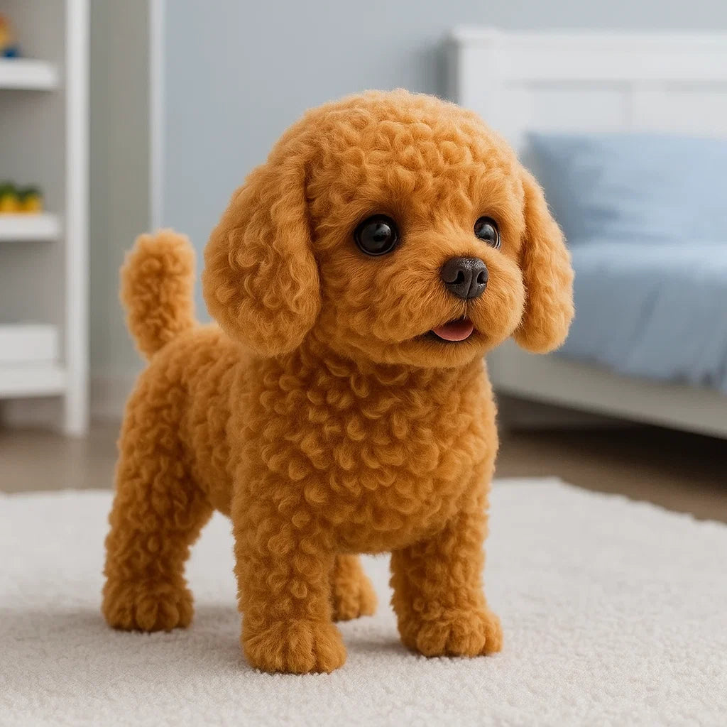 Olvoria | Interactive Plush Puppy - Realistic Stuffed Animal for Children and Adults with Movements and Sounds