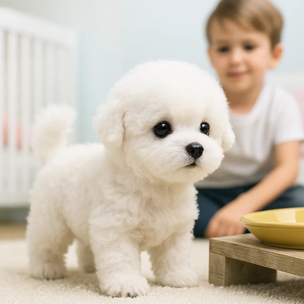 Olvoria | Interactive Plush Puppy - Realistic Stuffed Animal for Children and Adults with Movements and Sounds