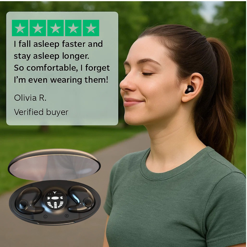 Olvoria | Invisible Wireless Sleep Headphones | IPX5 Waterproof, Bluetooth 5.3 for Comfortable Sleep and Relaxation