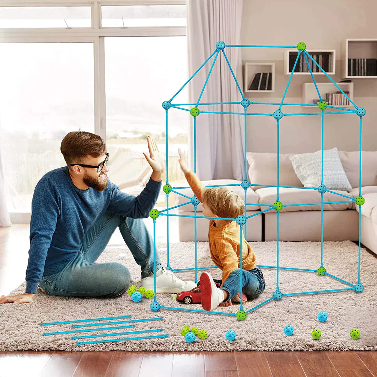 Olvoria | Kids Building Fort Tent Kit Creative Play Structure