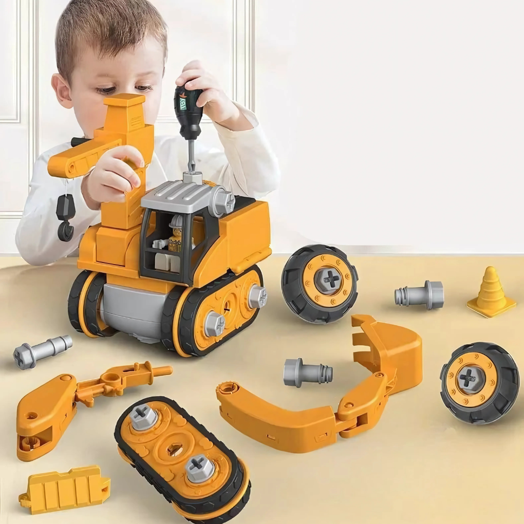 Olvoria | Kids Construction Vehicle Build & Play Set