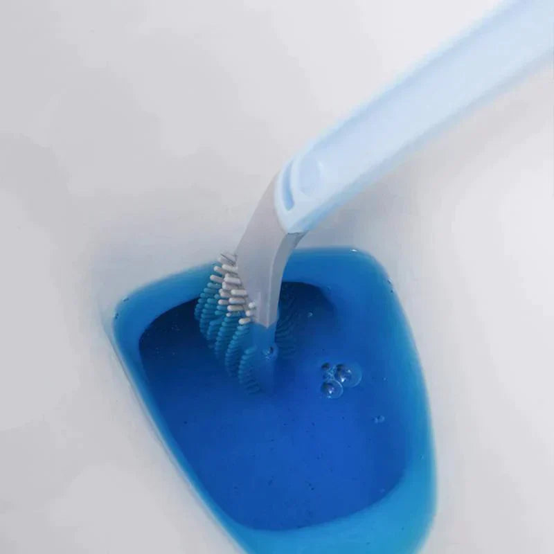 Olvoria | L-Shaped Toilet Brush with Silicone Bristles