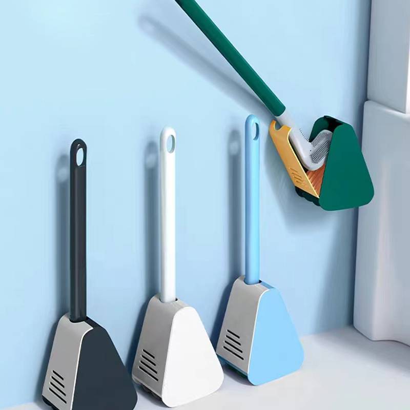 Olvoria | L-Shaped Toilet Brush with Silicone Bristles
