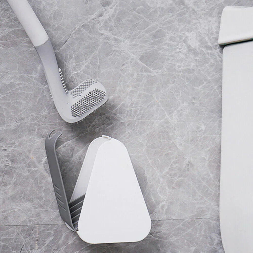 Olvoria | L-Shaped Toilet Brush with Silicone Bristles
