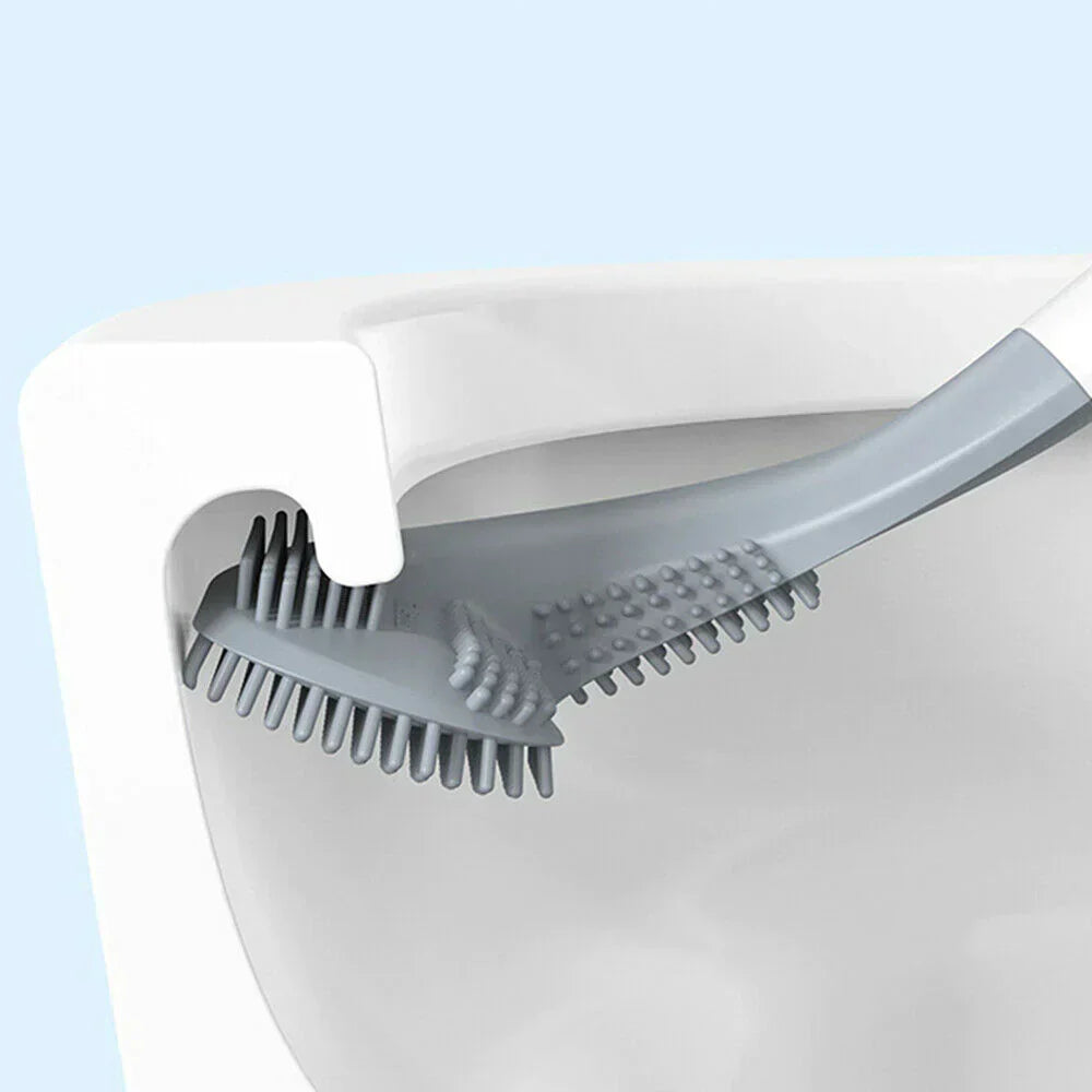 Olvoria | L-Shaped Toilet Brush with Silicone Bristles