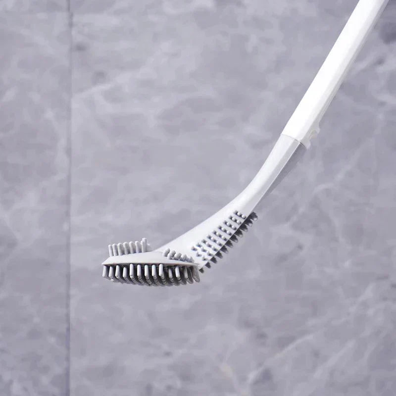 Olvoria | L-Shaped Toilet Brush with Silicone Bristles