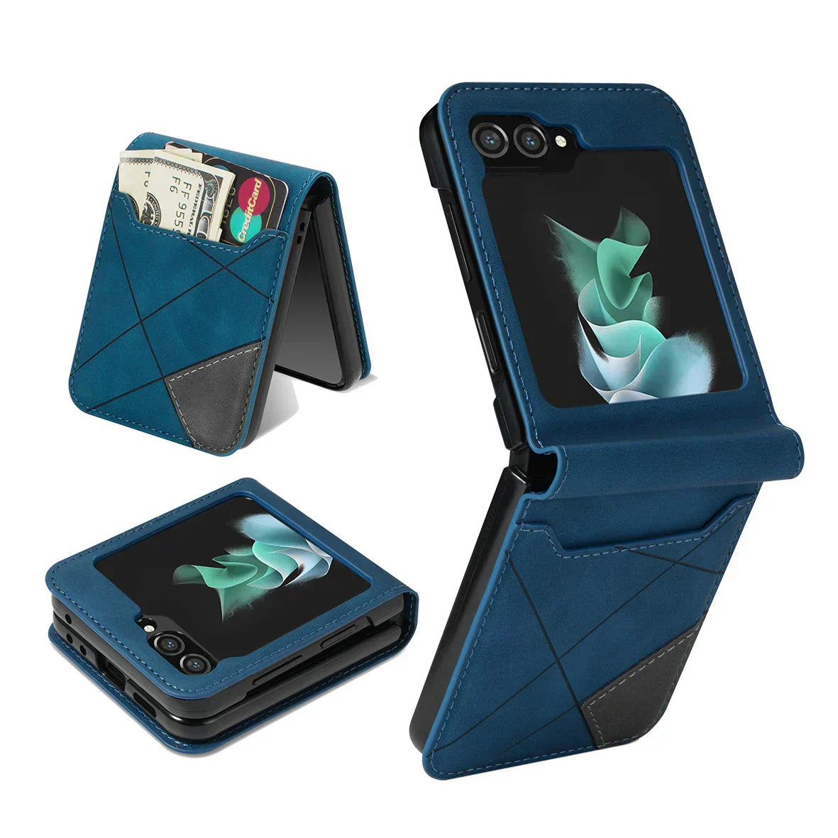 Olvoria | Leather Wallet Case for Samsung Galaxy Z Flip Series