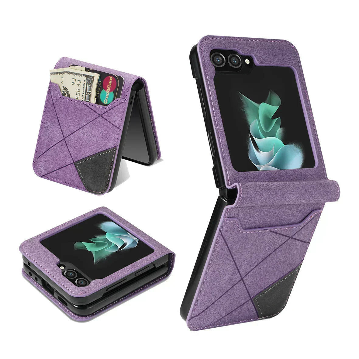 Olvoria | Leather Wallet Case for Samsung Galaxy Z Flip Series