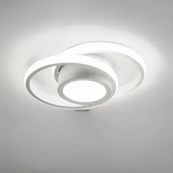 Olvoria | LED Ceiling Lamp Double Ring Design Energy Efficient Warm White