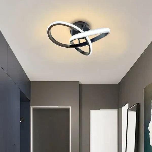 Olvoria | LED Ceiling Lamp Double Ring Design Energy Efficient Warm White