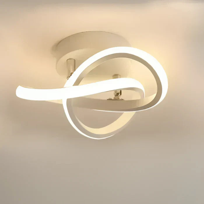 Olvoria | LED Ceiling Lamp Double Ring Design Energy Efficient Warm White