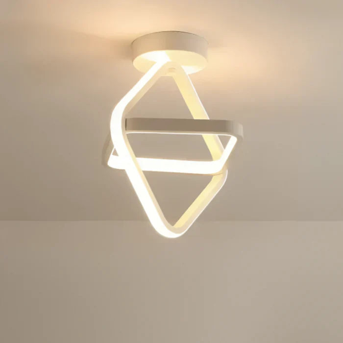 Olvoria | LED Ceiling Lamp Double Ring Design Energy Efficient Warm White