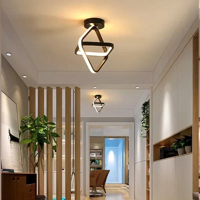 Olvoria | LED Ceiling Lamp Double Ring Design Energy Efficient Warm White