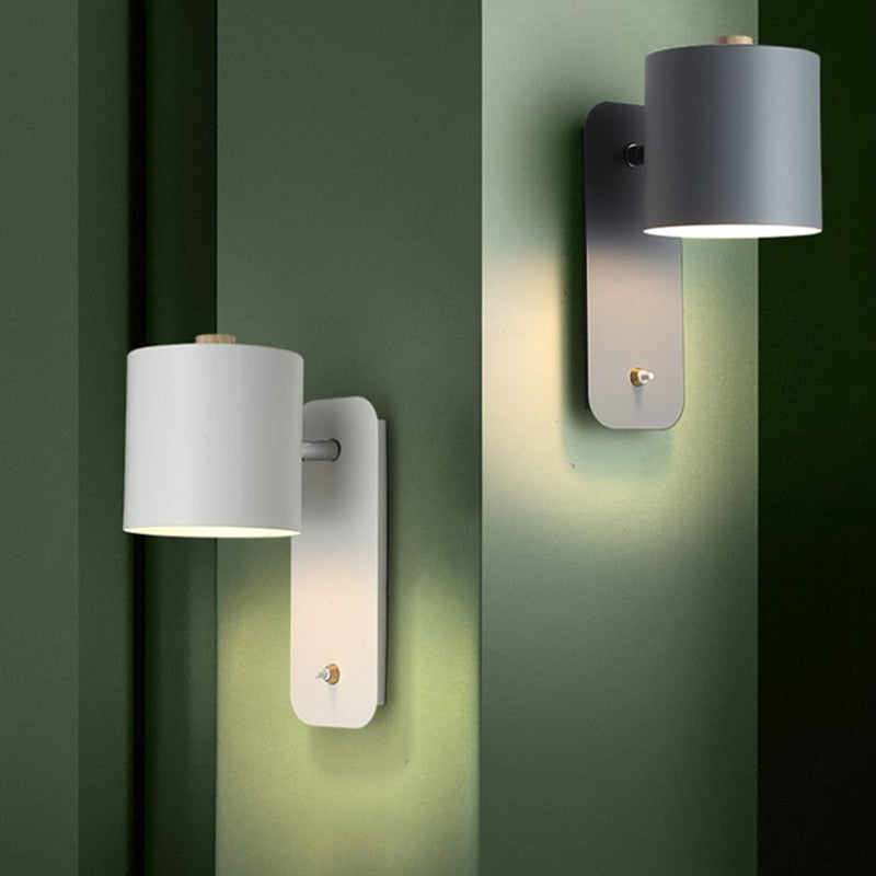 Olvoria | LED Wall Light with Switch | Modern Metal Design