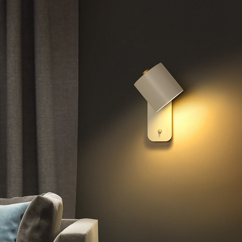 Olvoria | LED Wall Light with Switch | Modern Metal Design