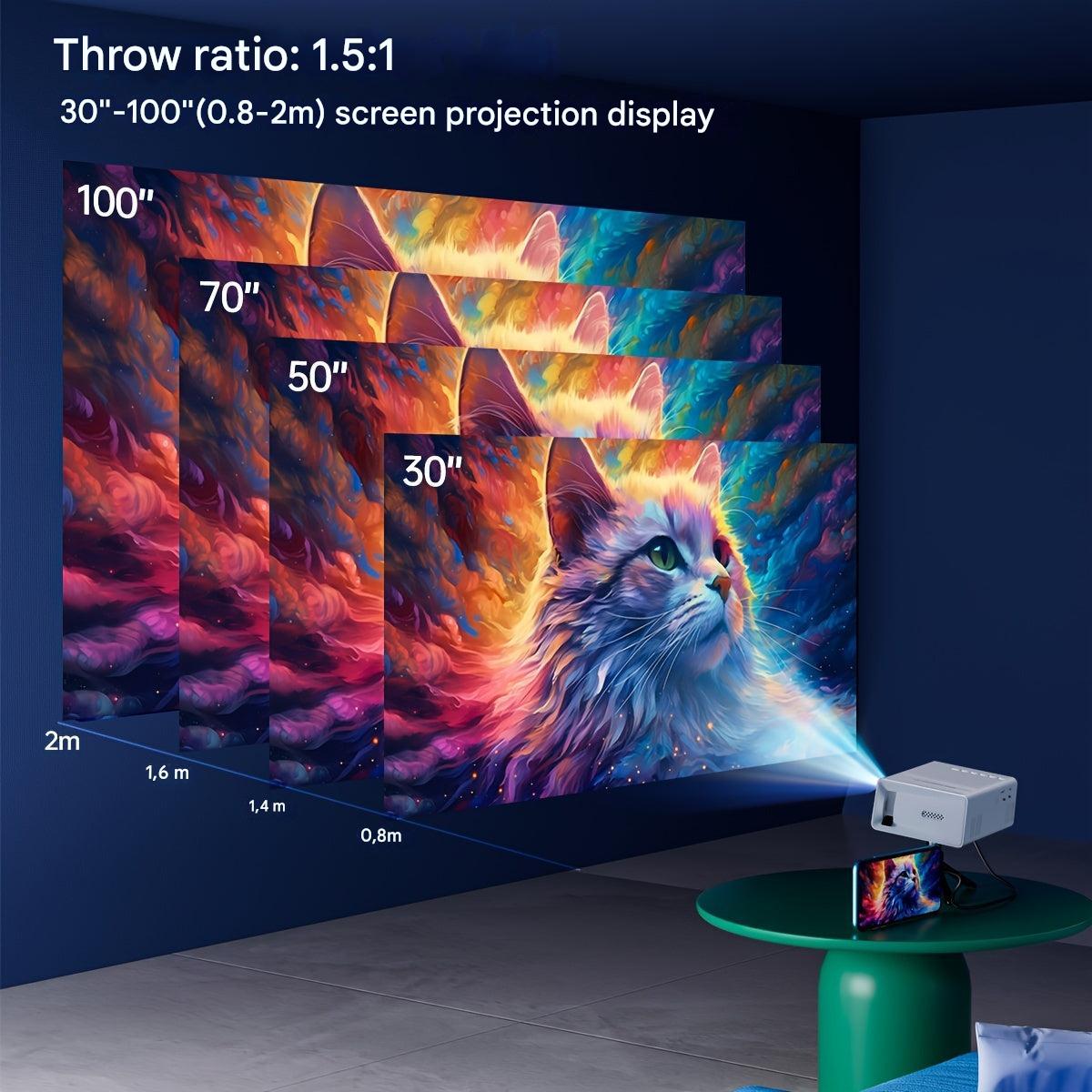 Olvoria | LumoBeam Ultra-Bright Mini Projector (3000 Lumen) – Compact HD Home & Outdoor Cinema
