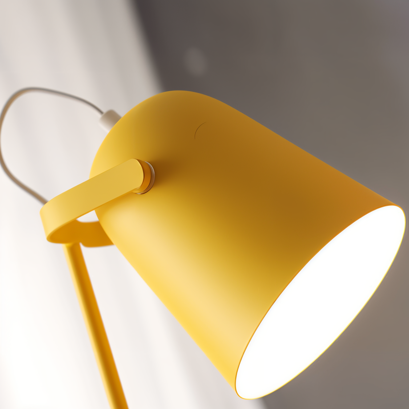 Olvoria | Macaron Table Lamp - Nordic Yellow Desk Lamp - Adjustable Lamp