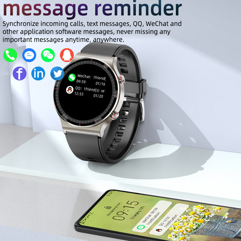 Olvoria | Medical EKG Smartwatch | CFDA Certified | 512Hz High-Precision Biosensor | SpO2 & Heart Rate Monitoring | AI-Based Breathing Analysis | IP67 Waterproof