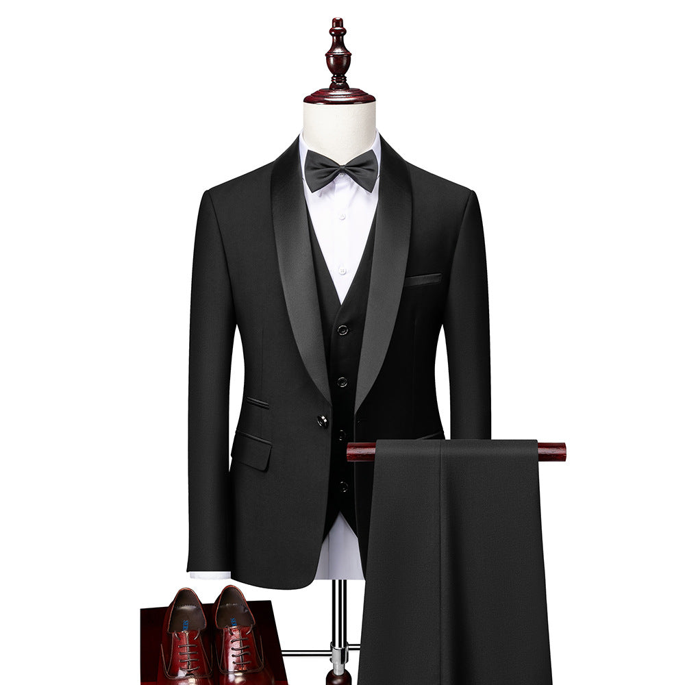 Olvoria | Men's 3-Piece Shawl Collar Tuxedo Suit
