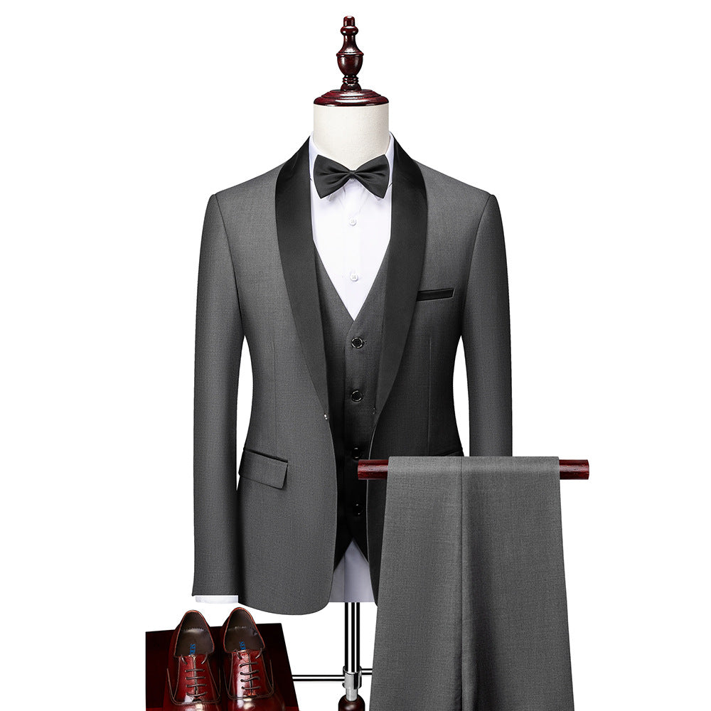 Olvoria | Men's 3-Piece Shawl Collar Tuxedo Suit