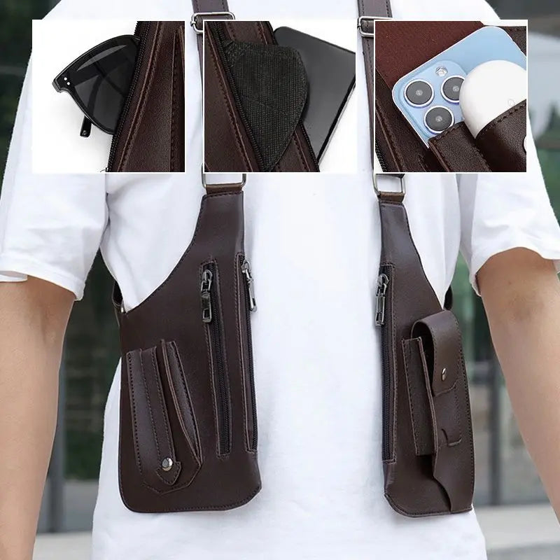 Olvoria | Men's Anti-Theft Shoulder Bag with Multiple Compartments