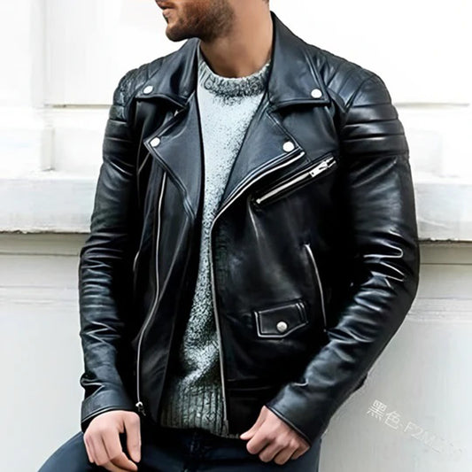 Olvoria | Men's Asymmetrical Biker Jacket
