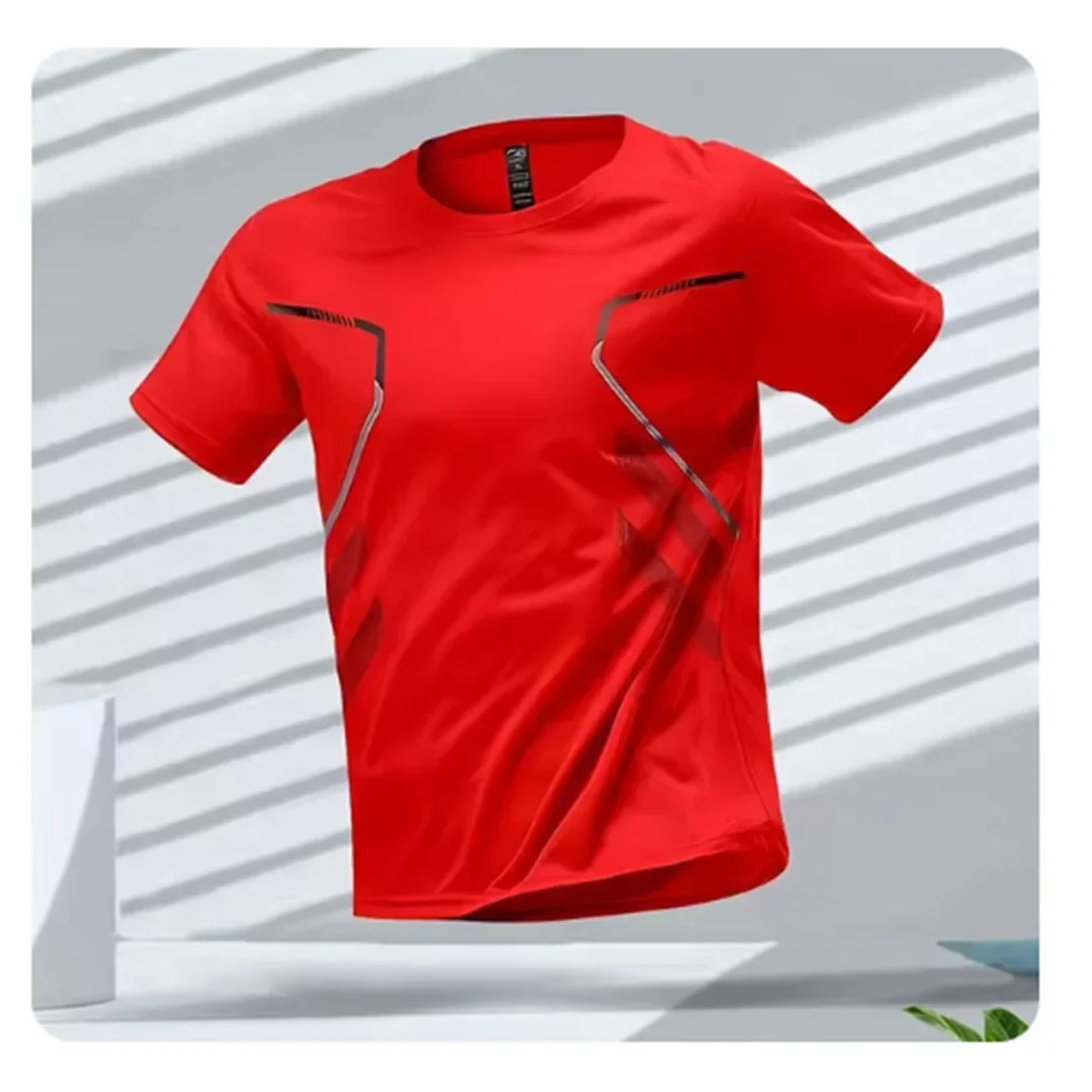 Olvoria | Men's Athletic Performance T-Shirt with Reflective Accents