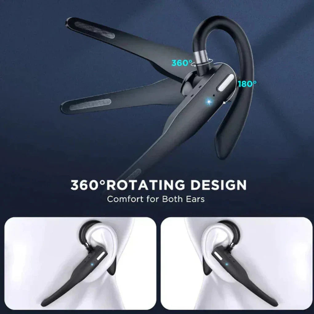 Olvoria | Men's Bluetooth 5.1 Earhook Headset with Noise Cancelling