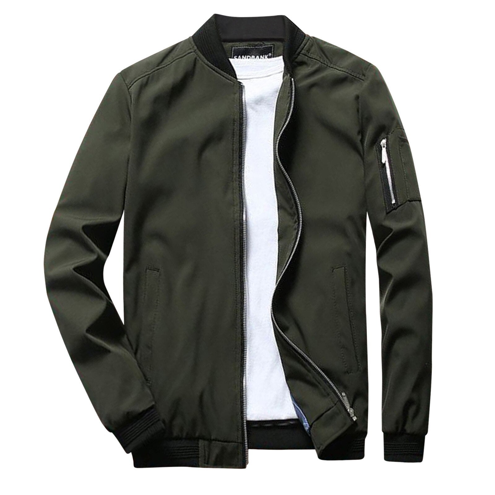 Olvoria | Men's Bomber Jacket - Zipper Detail
