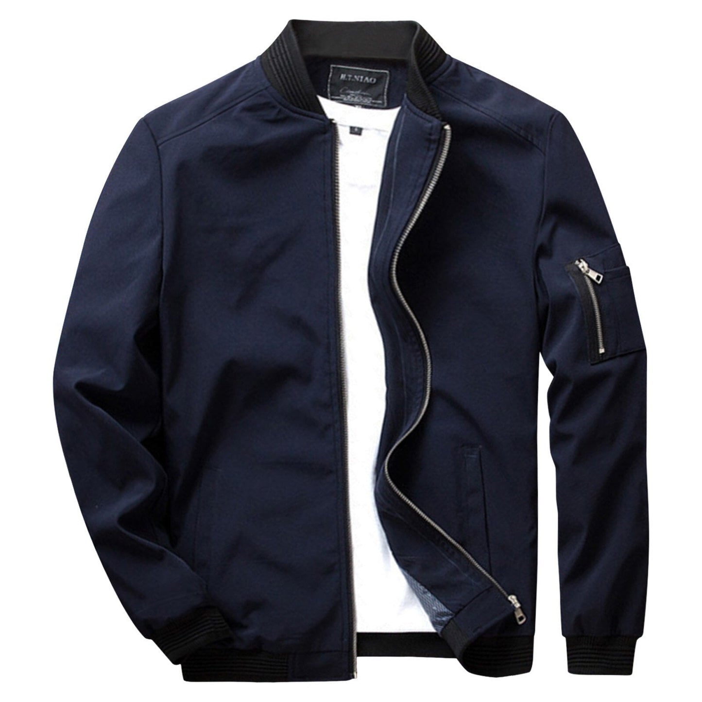 Olvoria | Men's Bomber Jacket - Zipper Detail