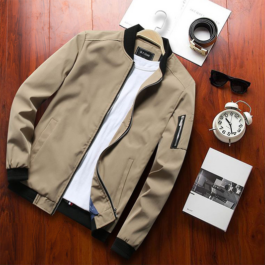 Olvoria | Men's Bomber Jacket - Zipper Detail