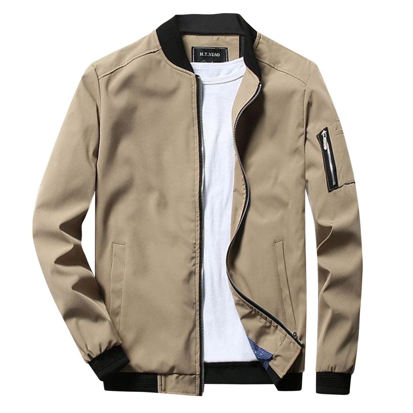 Olvoria | Men's Bomber Jacket - Zipper Detail