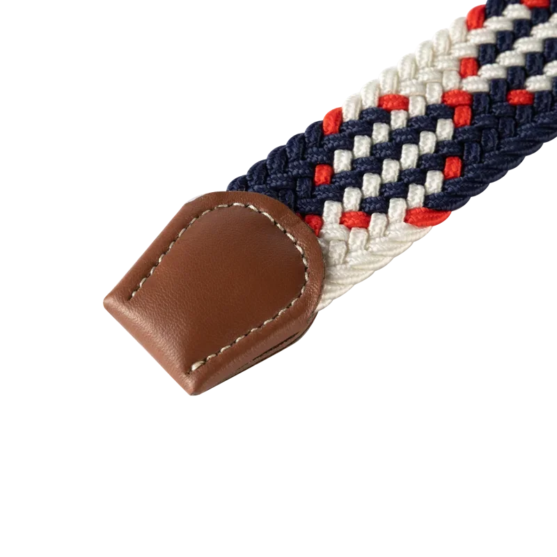Olvoria | Men's Braided Elastic Belt with Metal Buckle