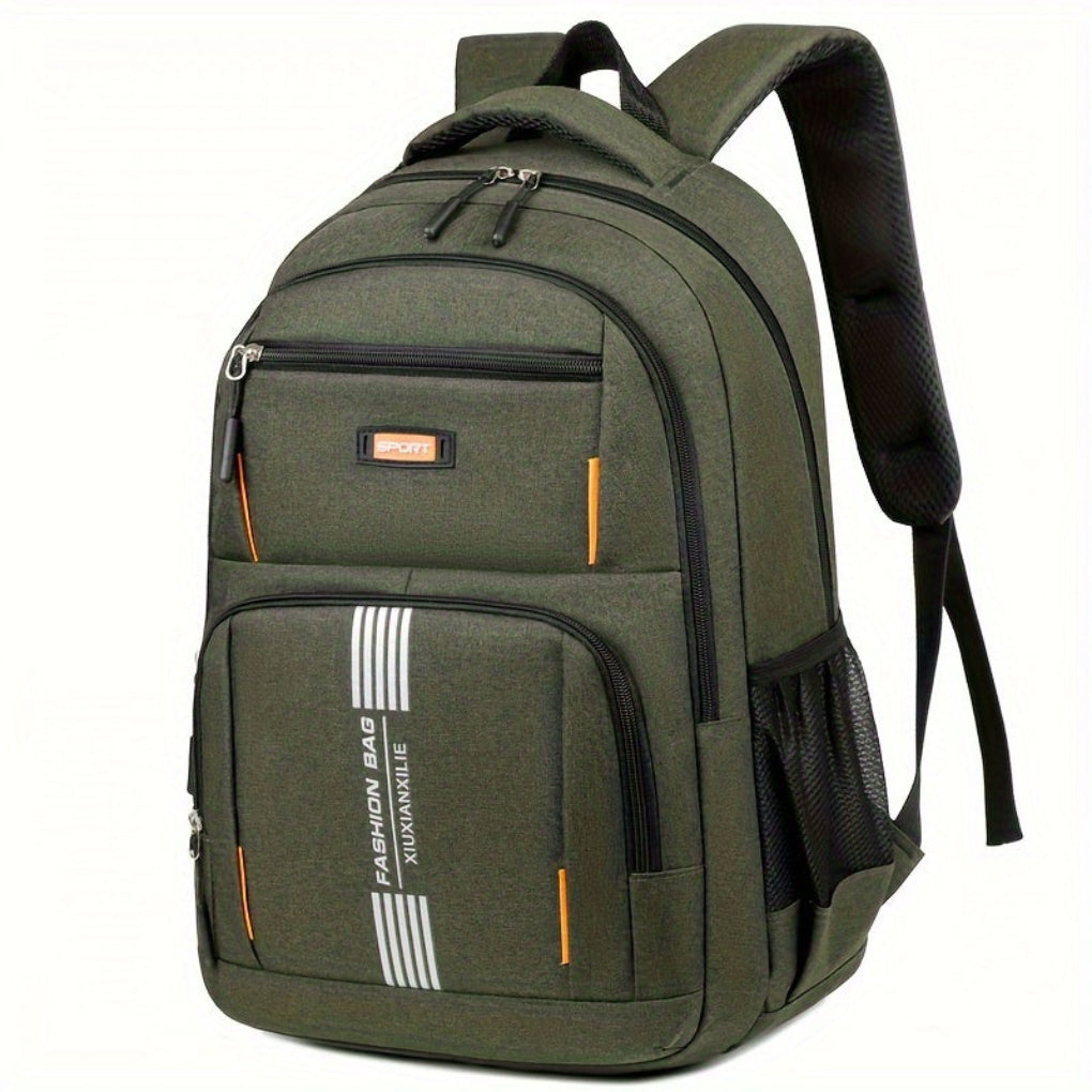 Olvoria | Men's Casual Backpack | Striped Accent