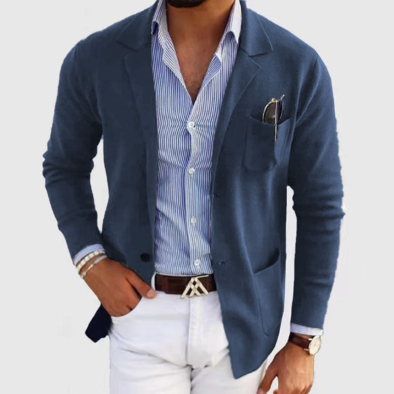 Olvoria | Men's Casual Blazer with Flap Pockets
