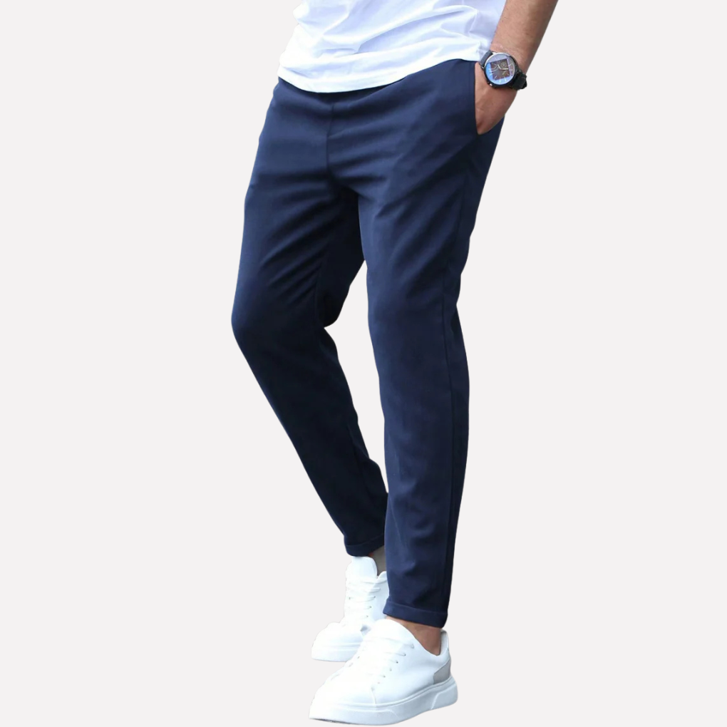 Olvoria | Men's Casual Trousers with Drawstring Waist