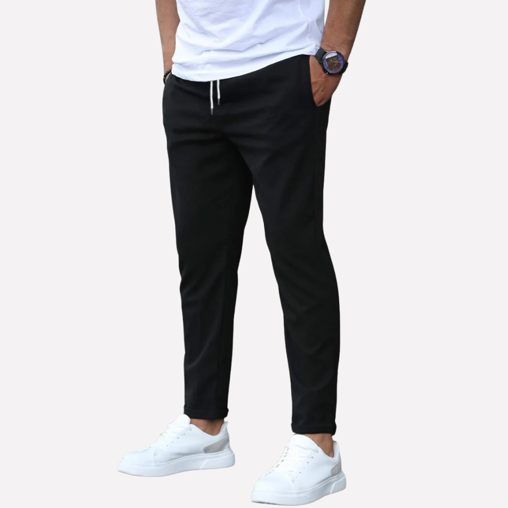 Olvoria | Men's Casual Trousers with Drawstring Waist