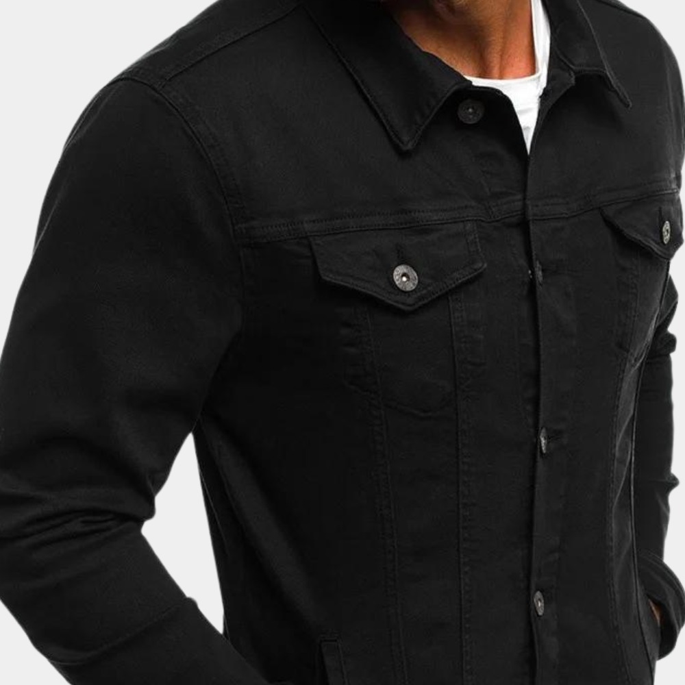 Olvoria | Men's Classic Denim Jacket with Button Closure
