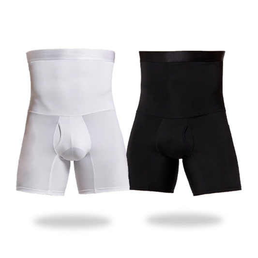 Olvoria | Men's Compression Shorts - High Waisted Tummy Control