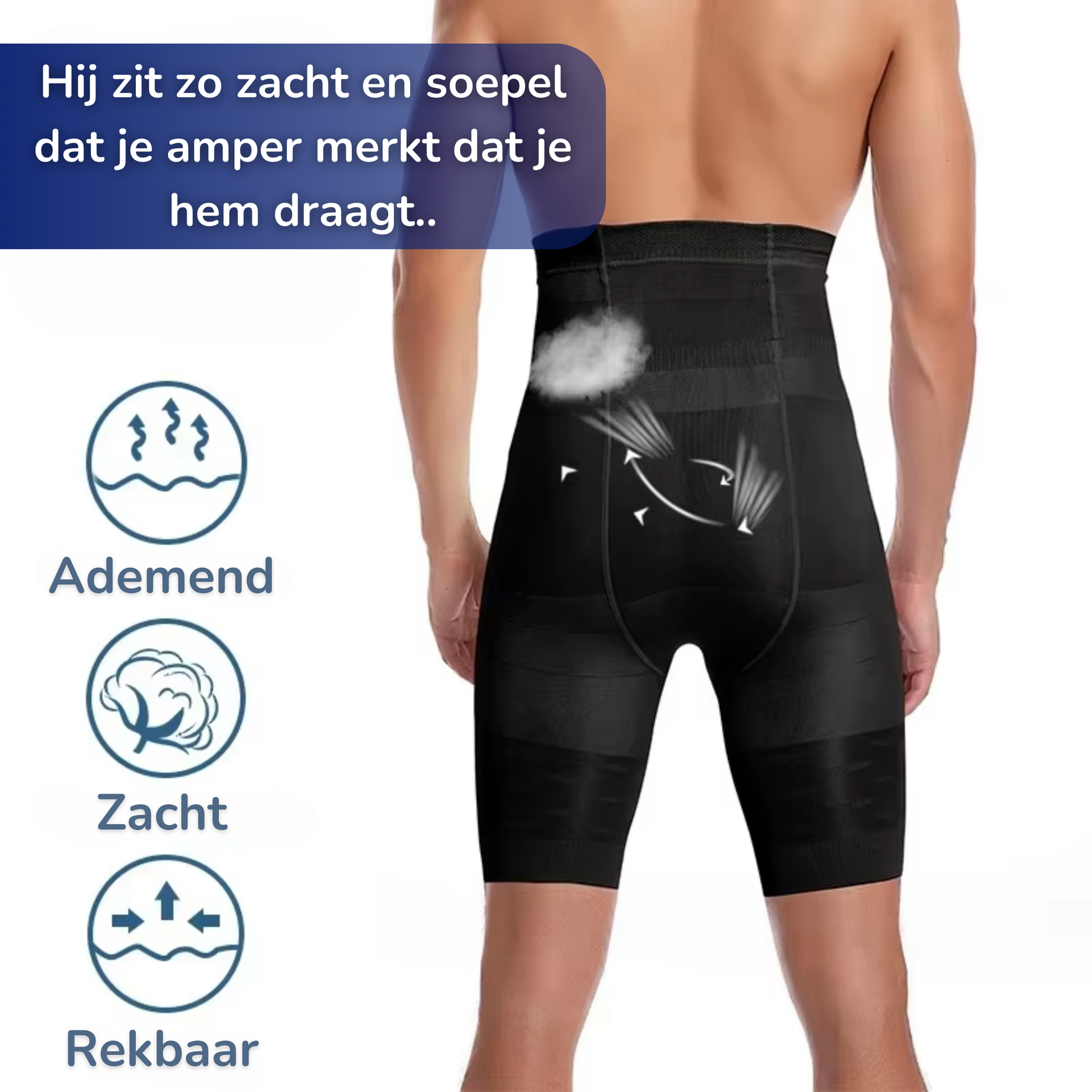 Olvoria | Men's Compression Shorts - High Waisted Tummy Control
