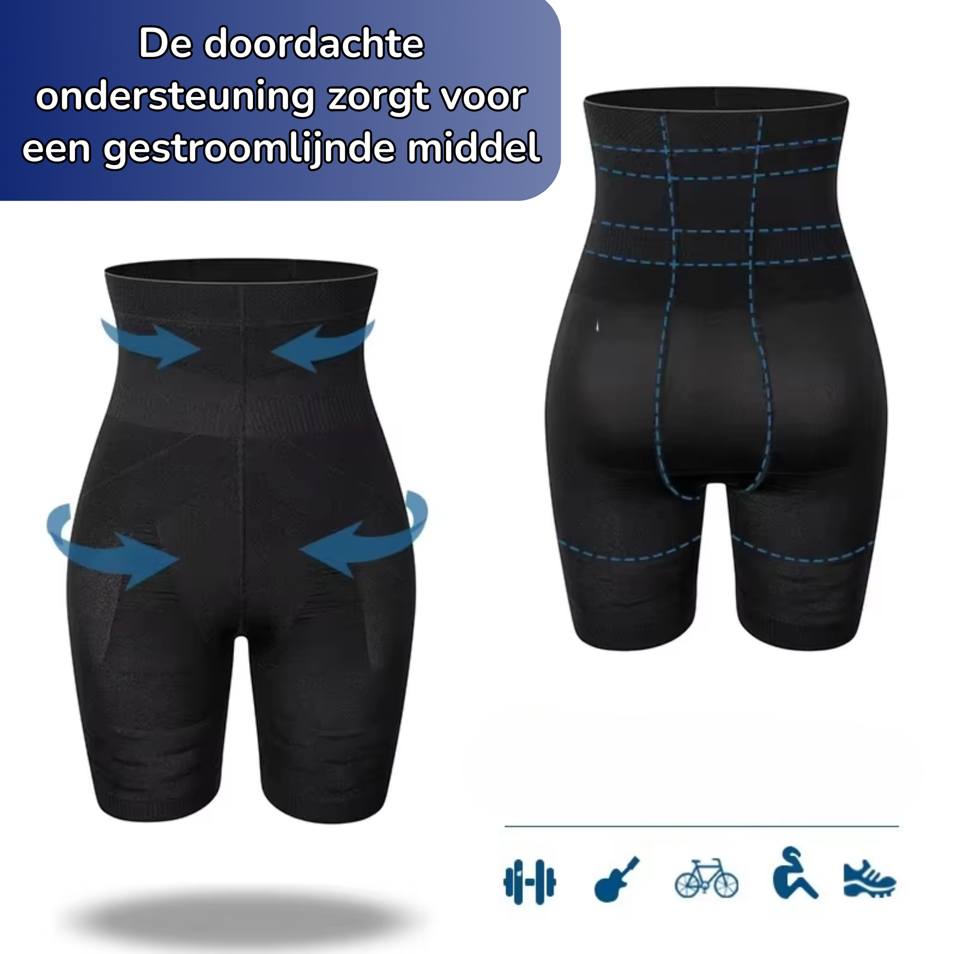Olvoria | Men's Compression Shorts - High Waisted Tummy Control