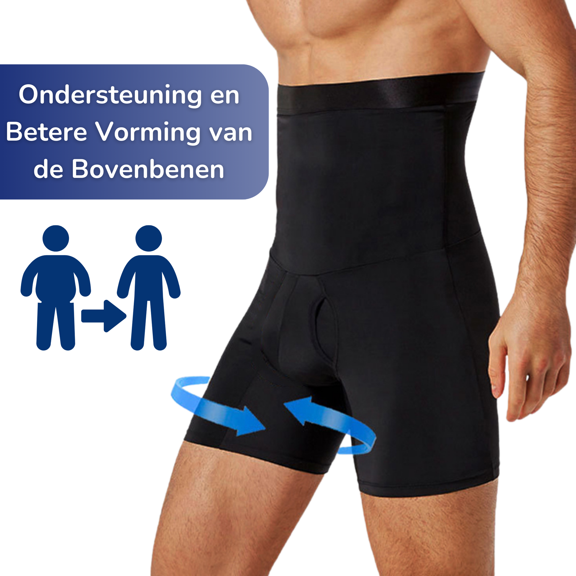 Olvoria | Men's Compression Shorts - High Waisted Tummy Control