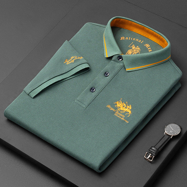 Olvoria | Men's Embroidered Polo Shirt